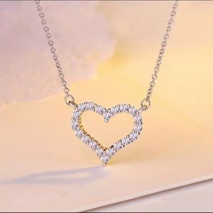 925 Sterling Silver heart necklace